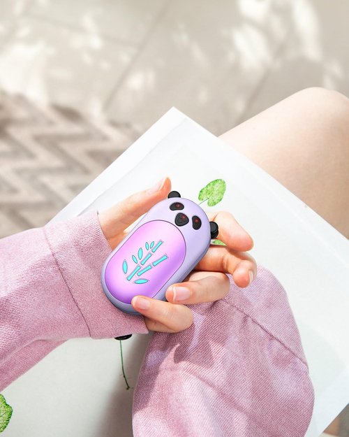 Hand Warmers Rechargeable 4 Pack, 6000mAh Electric Hand Warmer Reusable, 20Hrs Long Heating, Portable Pocket Heater Handwarmer for Women Men, Outdoor Camping, Hunting Gear (4 Pack 716-Purple)