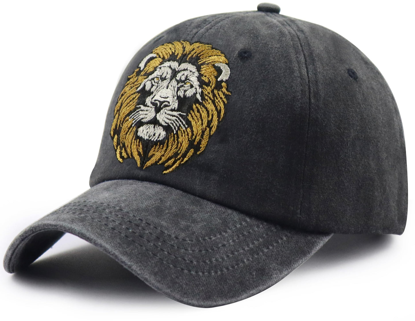 Lion Hats for Women Men, Unique Cotton Lion Decor Baseball Cap, Thanksgiving Christmas Retired Birthday Gifts for Mom Dad Grandma Grandpa