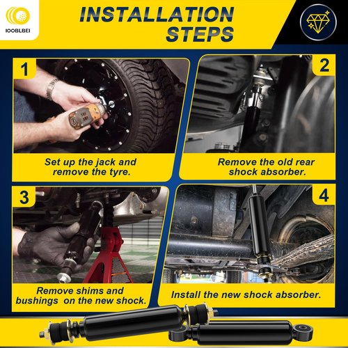 Club Car Shocks, Golf Cart Front and Rear Shock Absorbers for Club Car DS 1988-UP, Precedent 2004-UP, Golf Cart Shocks Replacement# 1014235, 1014236, 1015813 1010991, 4PCS