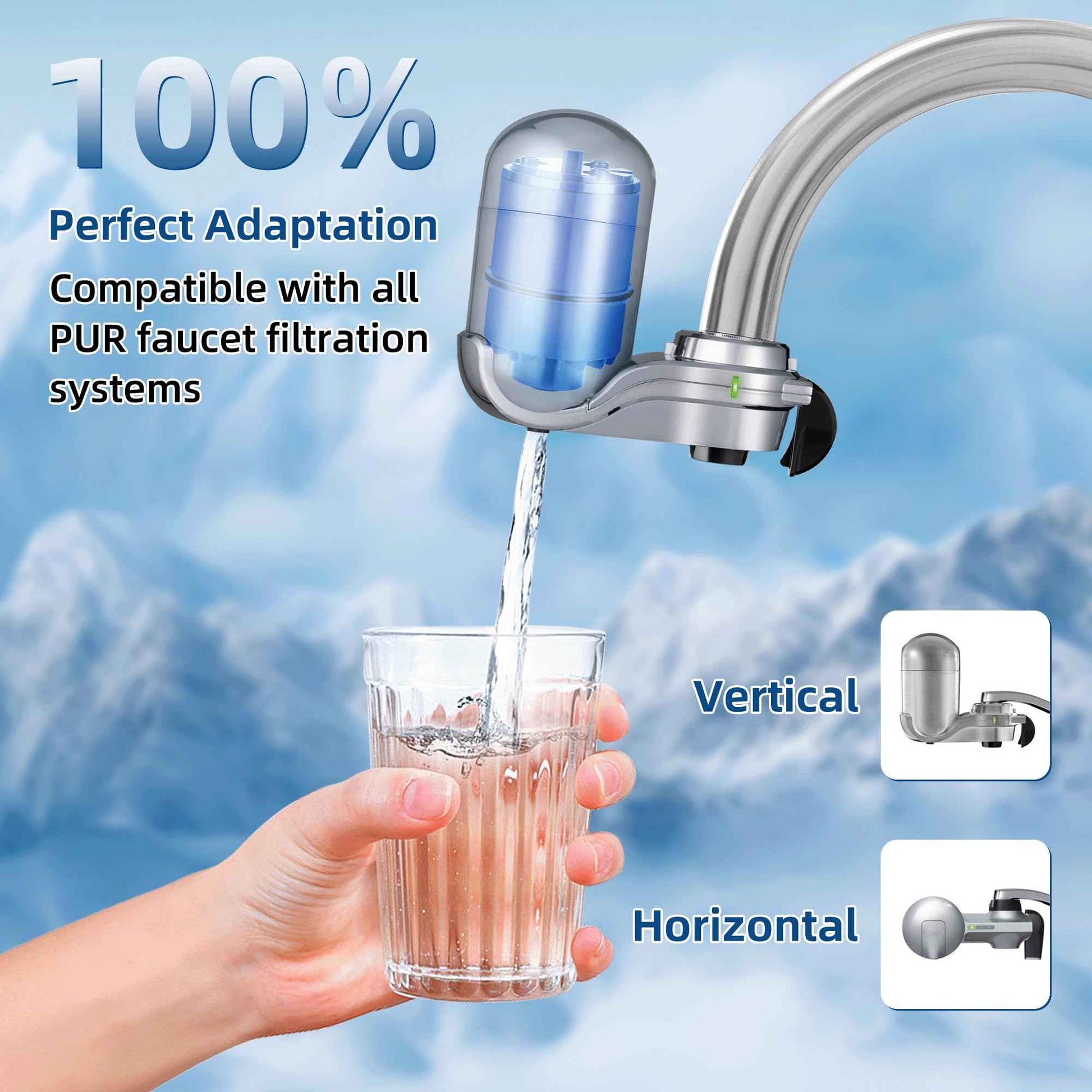 Water Filter Replacement For PUR, PUR PLUS Faucet Filtration Systems, Fit Sink RF-9999, FM-3700, FM-2500V, PFM400H, RF-3375, Faucet Mount Water Filters 3 Pack