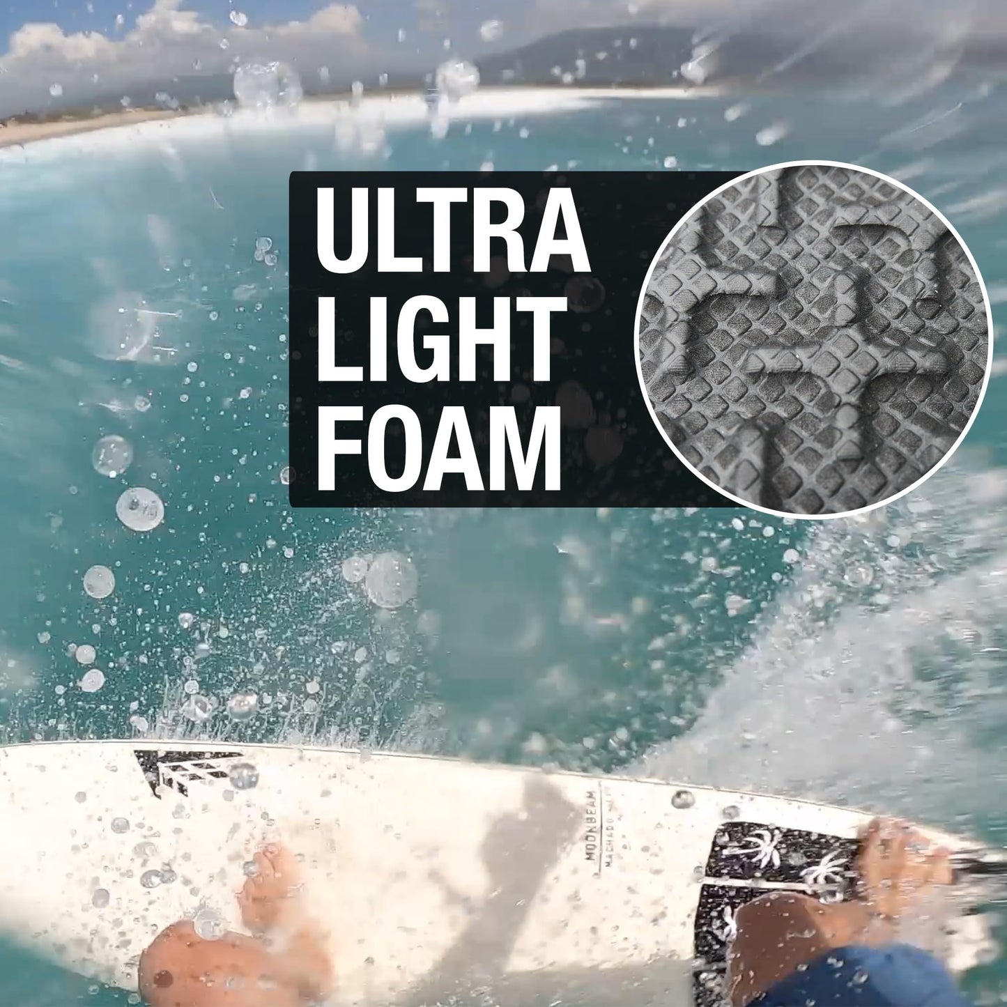 Ho Stevie! Premium Surfboard Traction Pad - Foot Won't Slip - 3 Piece, Full Size, Maximum Grip, Strongest 3M Adhesive