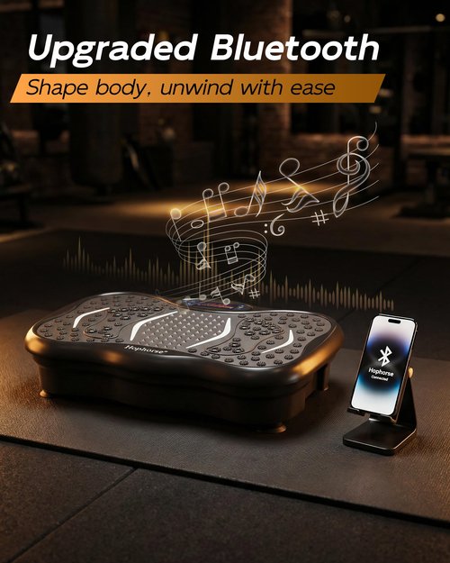 Vibration Plate Exercise Machine, 200 Speeds Vibrating Plate for Lymphatic Drainage, Vibrating Shaking Full Body Shaker Workout, Vibration Fitness Platform for Weight Loss, for Home, Classic Black
