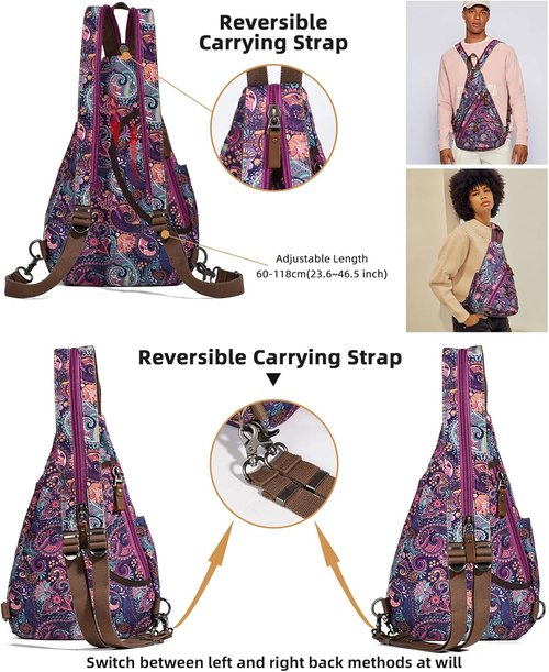 KL928 Canvas Sling Bag - Stylish Small Crossbody Backpack for Casual Use | Unisex Daypack
