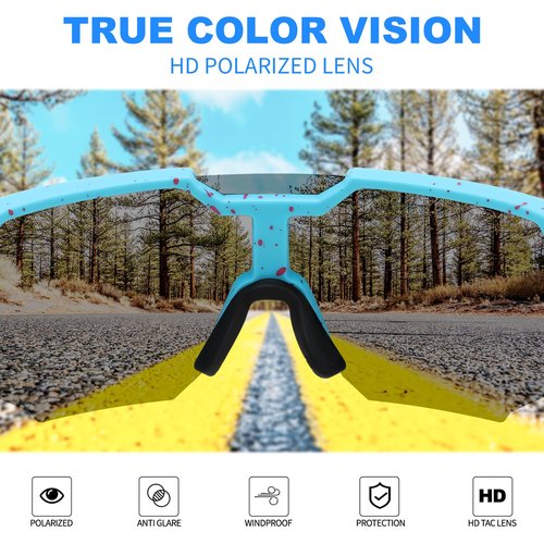 FEISEDY Polarized Sports Sunglasses for Men and Women,UV400 Baseball Sunglasses Youth Cycling Softball Goggles B0206
