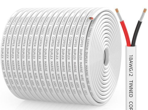 CONEPY 18 Gauge Marine Wire - IP68 Waterproof Tinned Copper Stranded Cable | 500FT for Boats, RVs, Solar