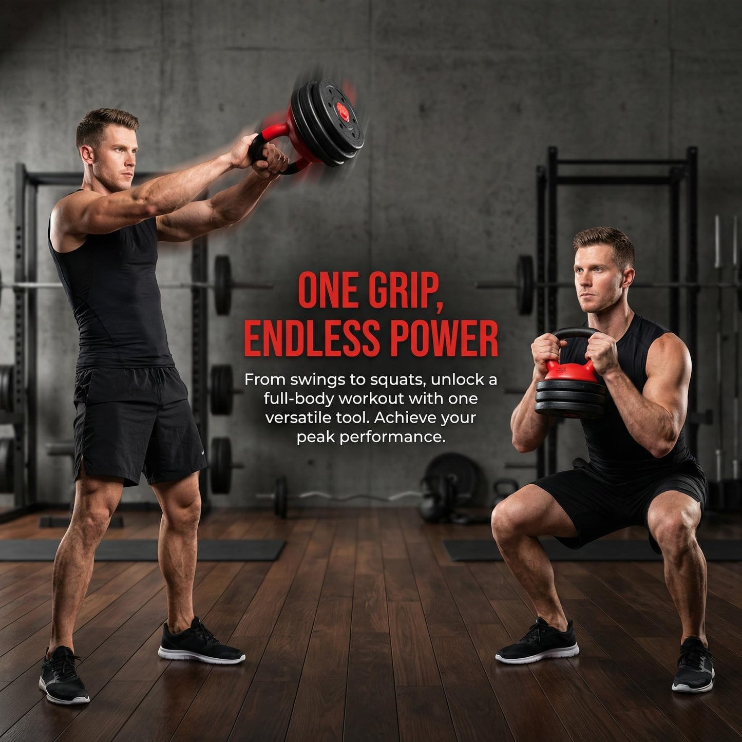 Kettlebell Handle Weight Grip Multifunctional Equipment Easy Carry Adjustable for Training Fitness, 1 Kettlebell Handle