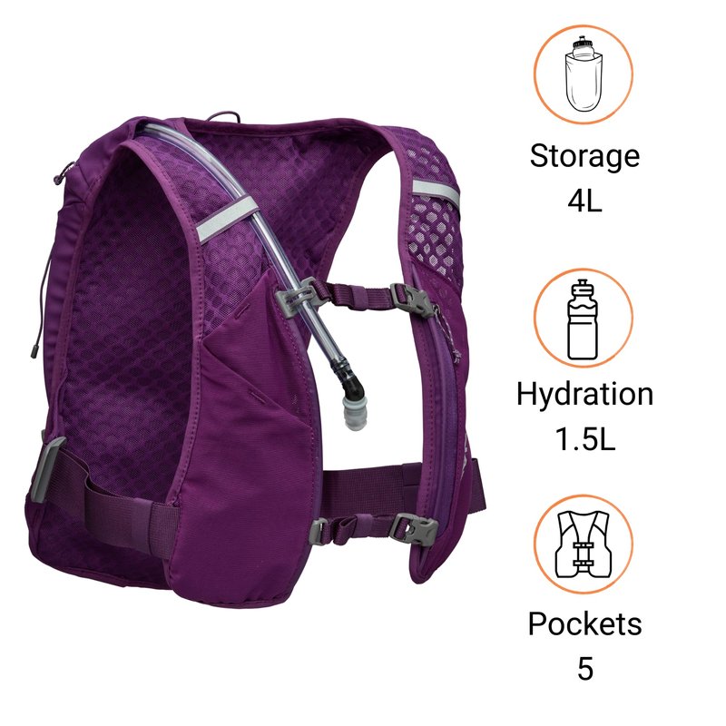 Nathan - Quick Start 3.0 4L Imperial Purple/Reflective Silver OSFM