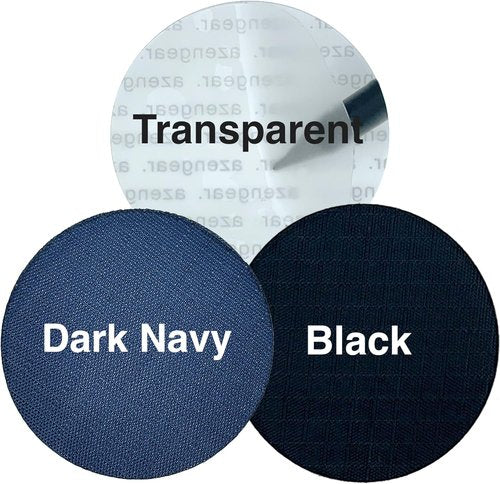 aZengear Down Jacket Repair Patches Kit - 33 Waterproof Self-Adhesive Patches in Black, Clear & Navy