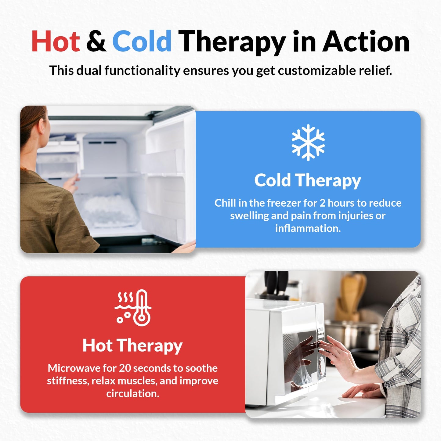 Two Pack | Wearable Thumb & Wrist Ice Pack – Reusable Hot Cold Compression for Hand, Finger, Carpal Tunnel, Arthritis, and Tendonitis Relief (S/M)