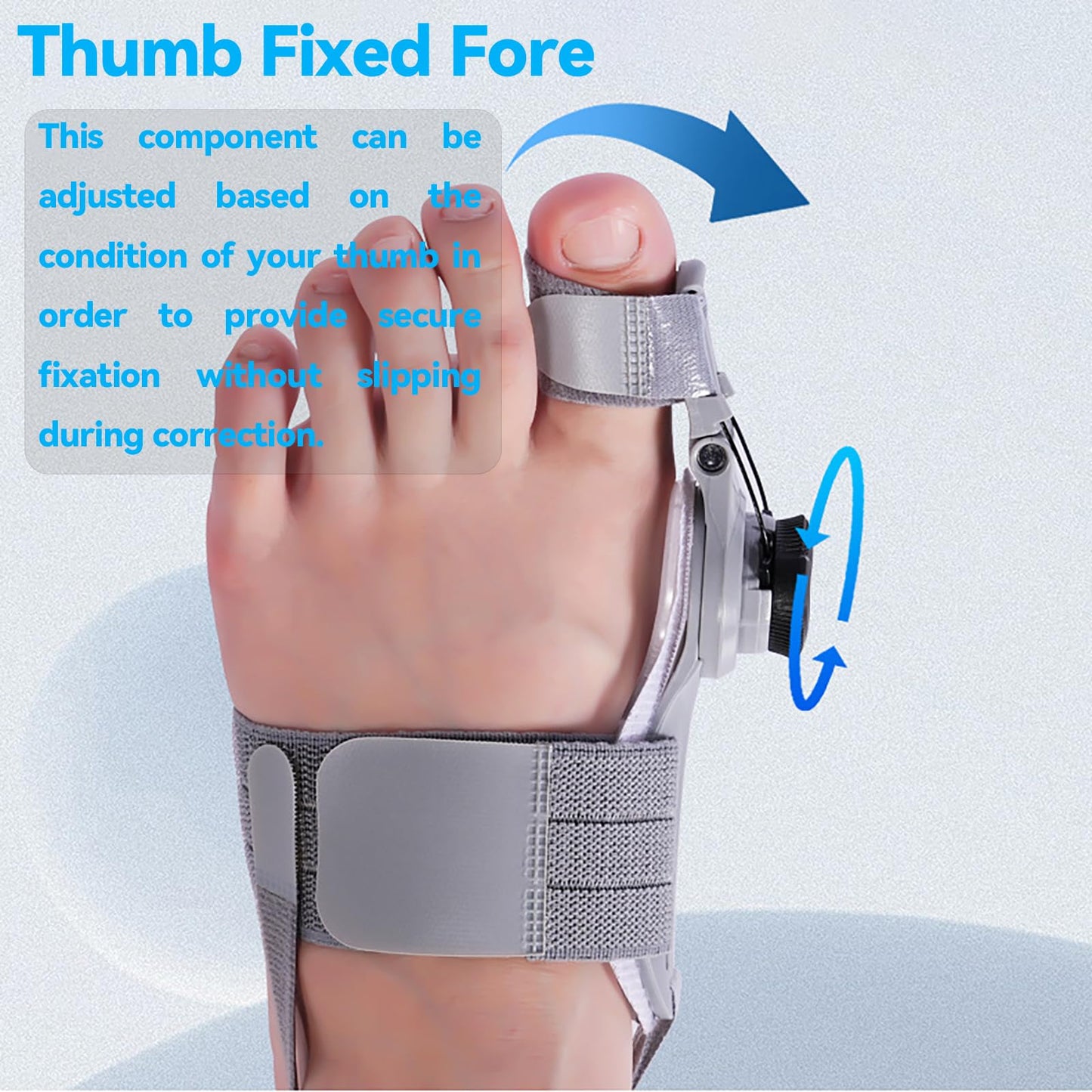 XREKNOi Bunion Corrector for Man and Women Big Toe, Adjustable Bunion Splint for Bunion Fix ，Orthopedic Toe Straightener with Anti-slip Heel Strap and Silicone Pad