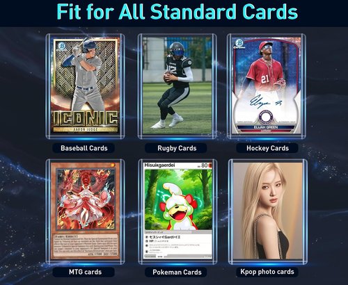 JohnBee Card Sleeves - Premium Hard Plastic Top Loaders for Trading & Baseball Cards - 3"x4" (100 Pack)