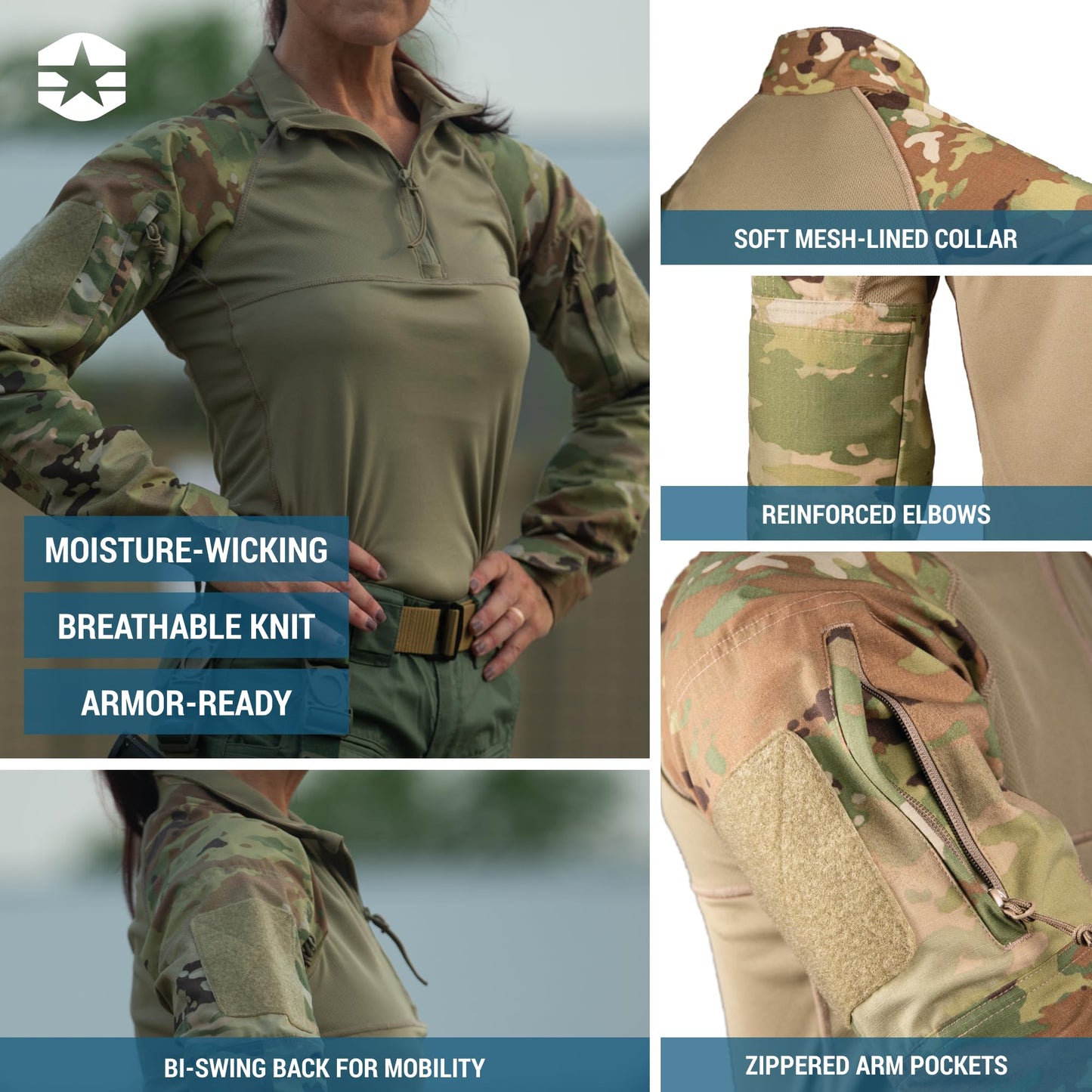 Propper Men's Standard Tactical Combat Shirt, Scorpion OCP, Large