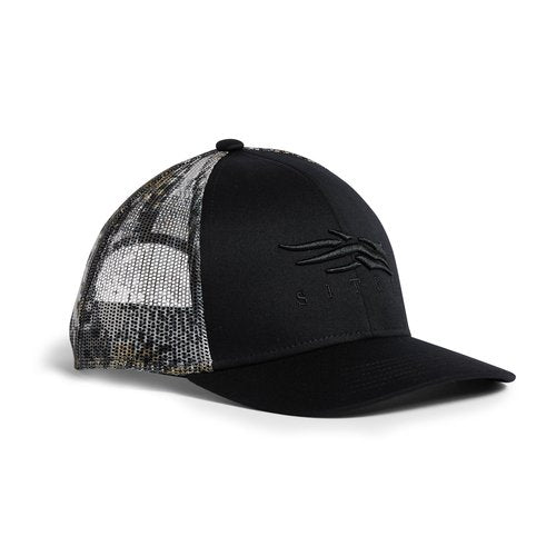 SITKA Gear Men's Icon Mid Profile Trucker Cap, Sitka Black/Elevated II - One Size Fits All