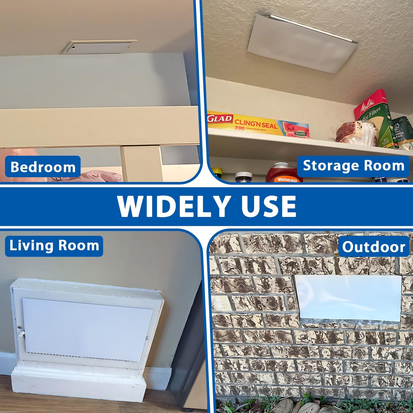 Grtard Strong Magnetic Vent Covers, 6 Pack Magnet Vent Cover, 5.5" X 12" Magnetic Vent Cover, Vent Magnetic Cover, Air Vent Covers for Home Ceiling, Magnetic Vent Covers for Ceiling, Floor, Wall