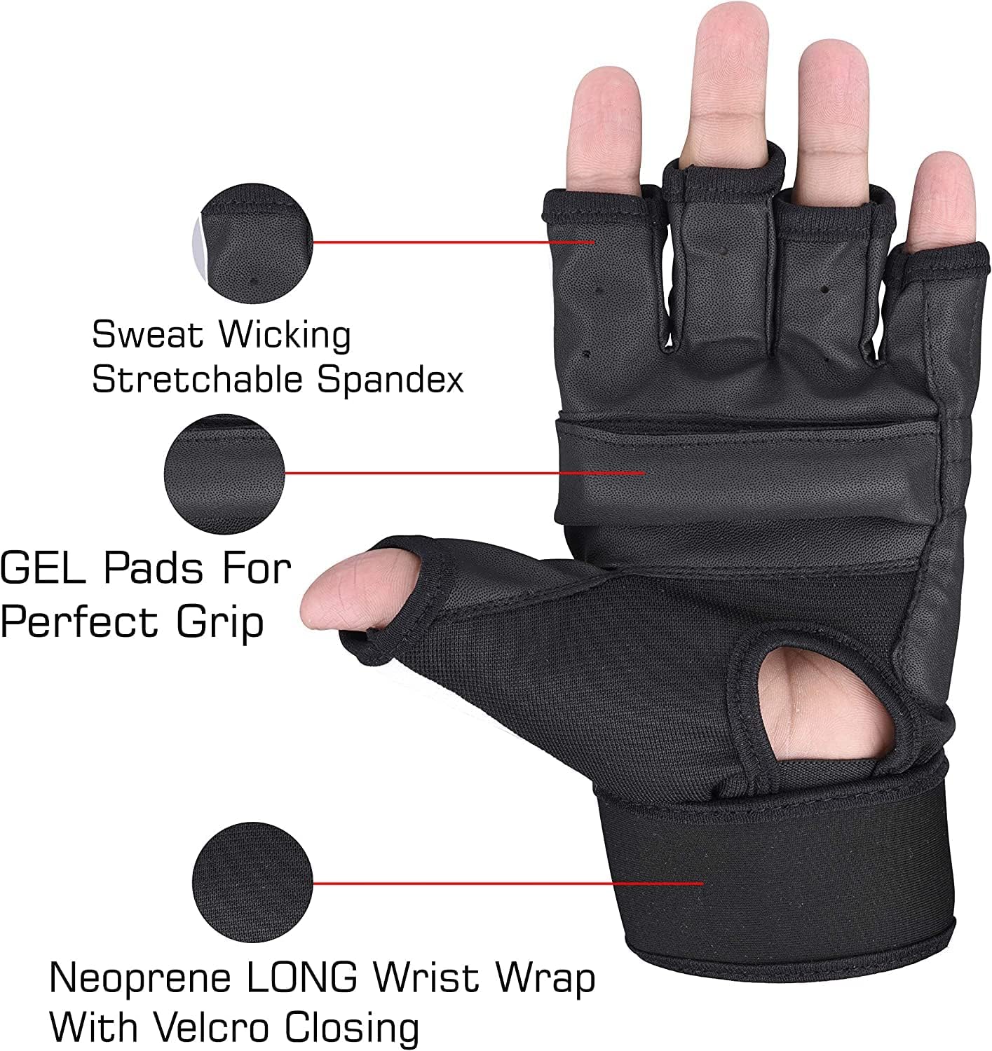 SAWANS Boxing Gloves - Durable Punch Bag Mitts for MMA, Karate, Taekwondo, and Muay Thai Training