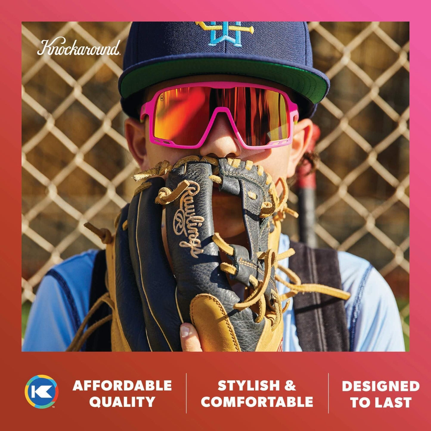 Knockaround Kids Sport, Youth Baseball Sunglasses - UV400 Protection