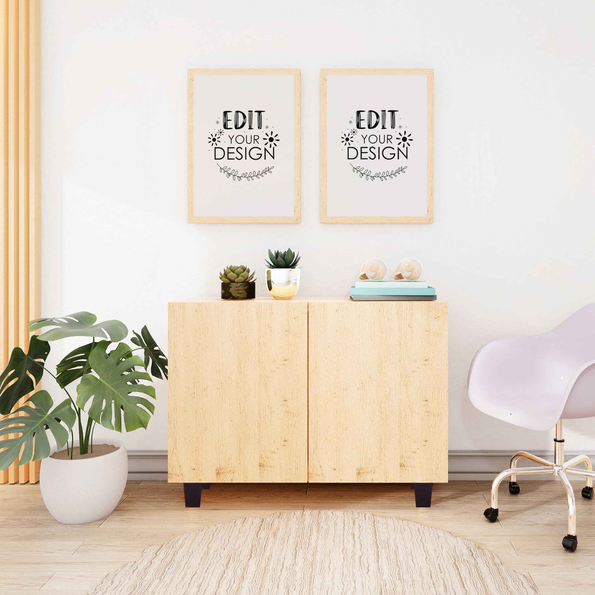 CODIN (5 Sizes: 3"-4"-5"-6"-8" Set of 4 Wood Furniture Legs - Square Sofa Legs, Couch Leg - Brown Mid-Century Modern Replacement Legs for Armchair Recliner Coffee Table Dresser (4")