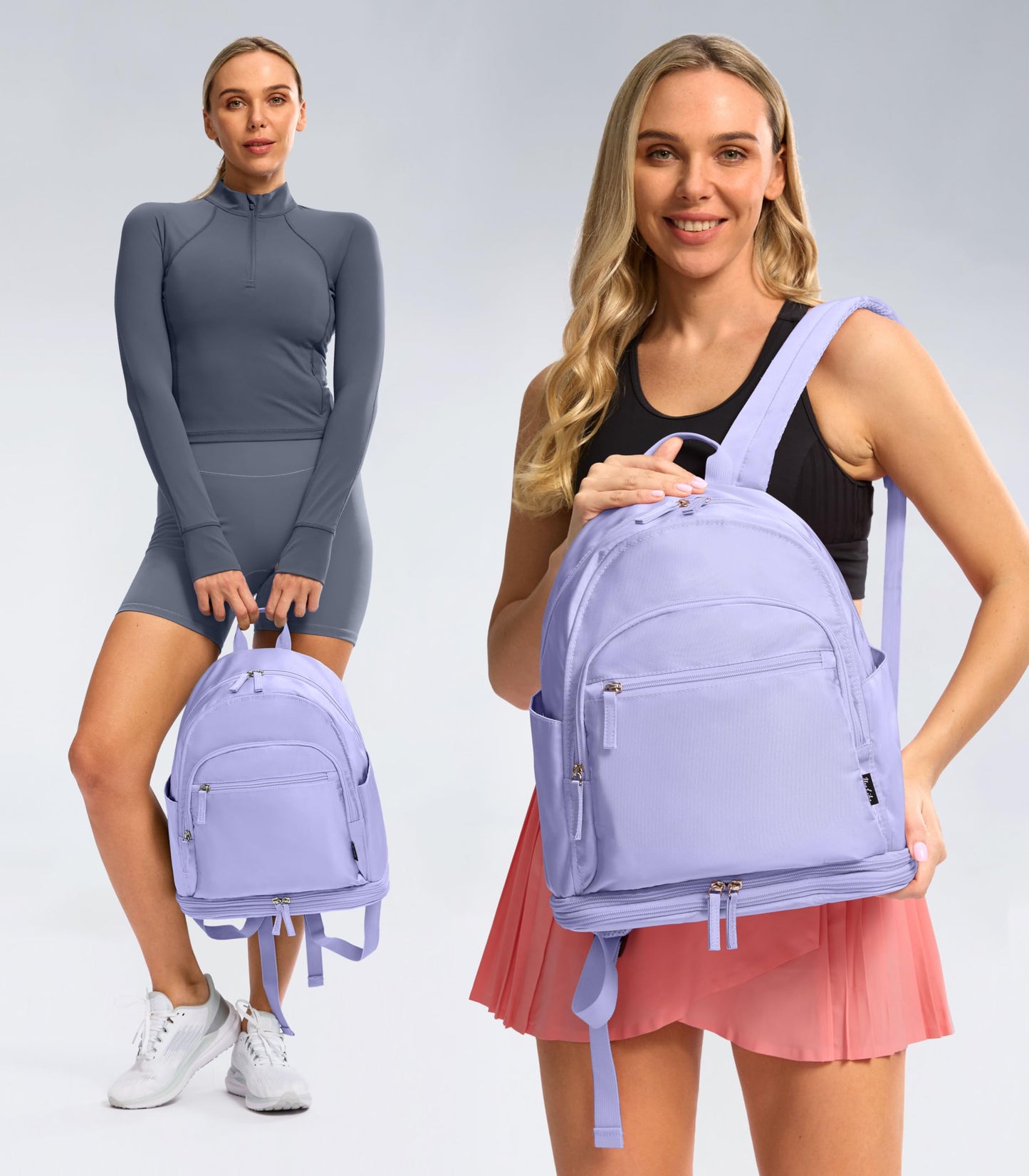 Uselike Gym Backpack for Women Men, Lightweight Gym Bag with Shoe Compartment, Waterproof Workout Backpack with Wet Pocket