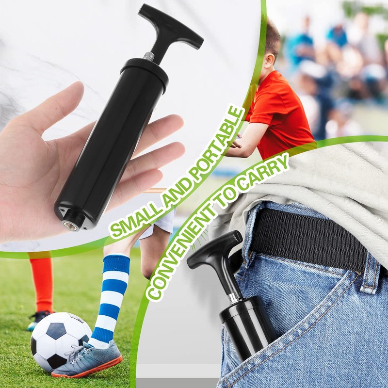 Reginary 10 Pcs Ball Pump for Sports Balls Pump with Needle and Extension Hose Bulk for Basketball Football Soccer Volleyball(Black,Classic Style)