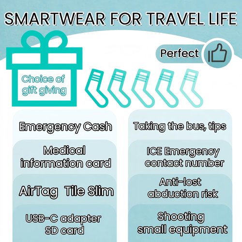 Handmade Hidden Pocket Ankle Socks with Magnetic Closure, Anti-Theft Travel Socks for Men & Women, Secure Storage for Cash, Cards, Keys | Moisture-Wicking Hiking, Running, Athletic Socks (Size US9-12)
