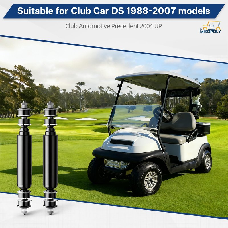 MIXOPOLY Golf Cart Shocks, Heavy Duty Rear Shock Absorber Kit for Club Car DS Electric 1981-up and Gas 1997-up, Precedent 2004-up, Replace OEM 1014236 1013164 1012183 102706401 103350901 102588501