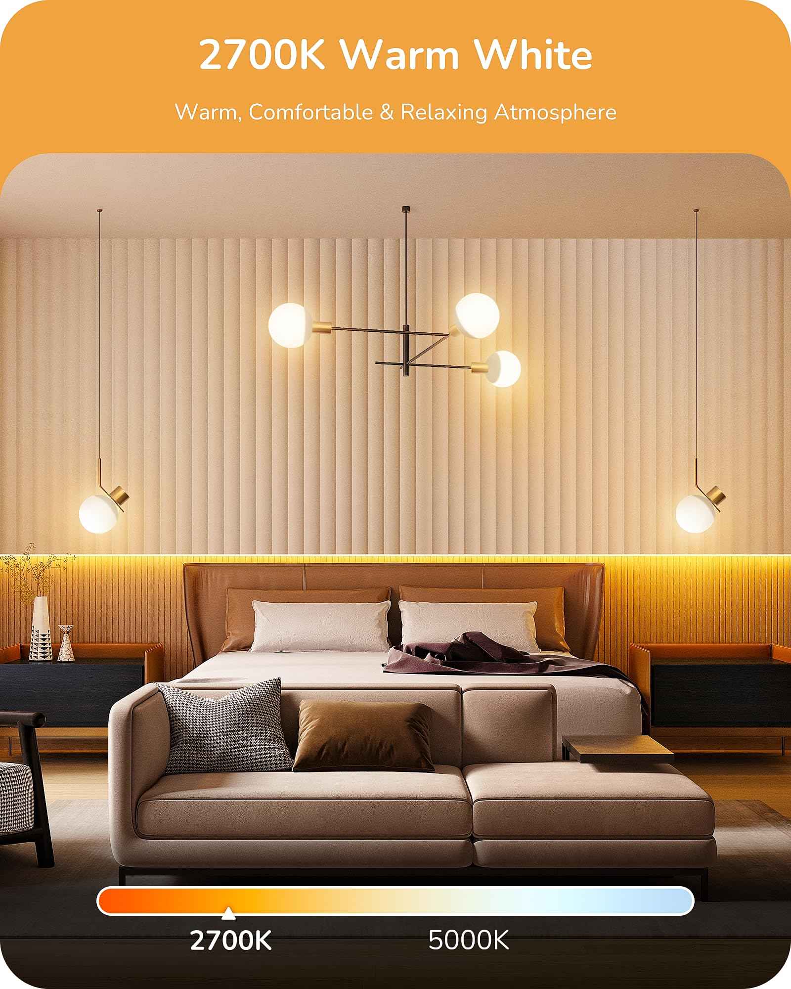 EDISHINE Vanity Light Bulbs, G25 LED Bathroom Light Bulbs, 25 Watt Equivalent Globe Light Bulb, CRI90+ 2700K Warm White 450LM, E26 Base, 4 Pack Non-dimmable, ETL Listed