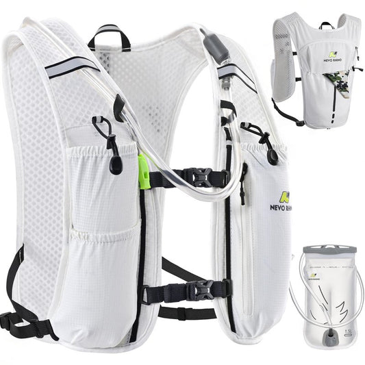 N NEVO RHINO Running Vest, Hydration Vest Pack, Lightweight Hydration Backpack with 1.5L Water Bladder for Hiking, Trail,Cycling,Bike,Marathons for Women Men