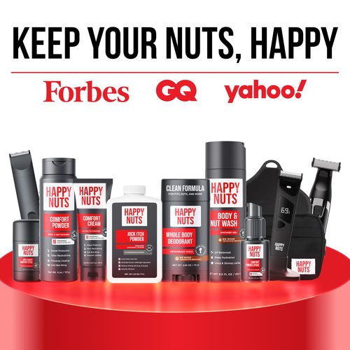 HAPPY NUTS Anti-Chafe Comfort Stick for Men: Friction Defense & Chafing Prevention for Active Lifestyles, Perfect for Runners, Cyclists, & Active Men (2 Pack)