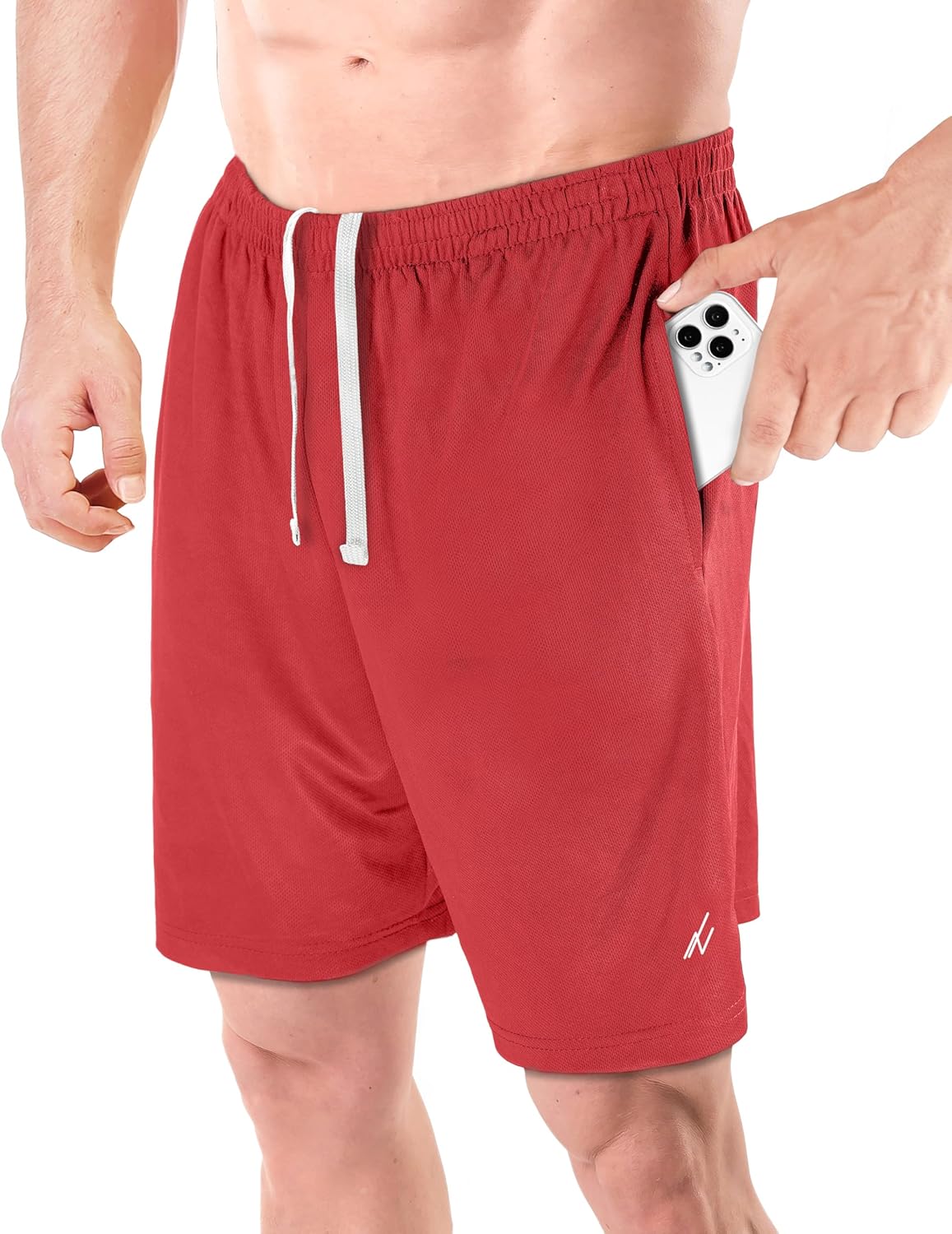 NY Threads Men's Athletic Shorts - Quick Dry Lightweight Workout Shorts with Pockets | Loose-Fit Design