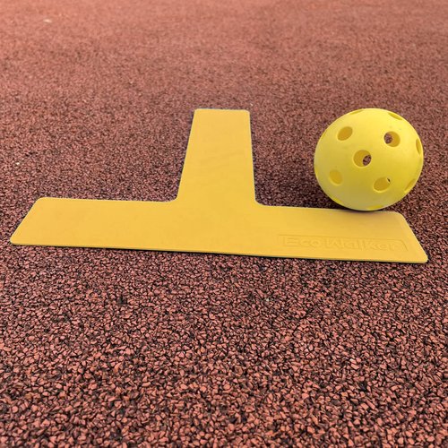 Eco Walker Court Lines Marker Kit Throw Down Markers Create Your Own Mini Pickleball Tennis Court (Yellow)