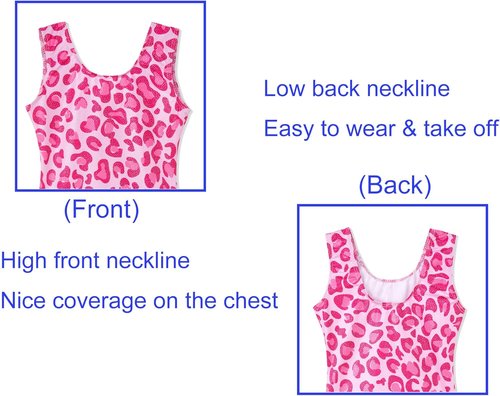Domusgo Gymnastics Leotards - Sparkly One-Piece Tumbling Outfits for Girls