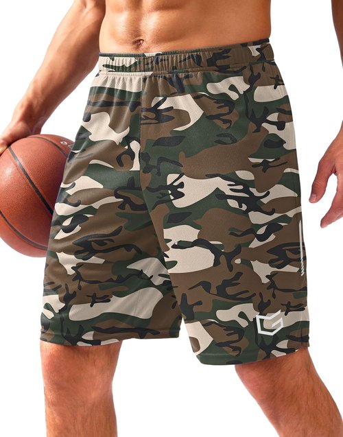 G Gradual Men's Gym Shorts - Quick Dry Athletic Mesh with Zipper Pockets | 5"/7"/10" Sizes for Basketball & Running