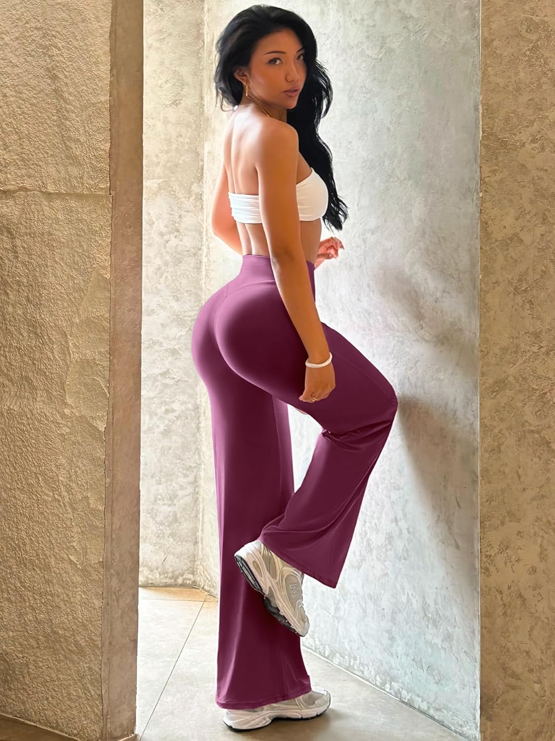 YEOREO Women's High Waist Workout Leggings - No Front Seam, Buttery Soft Gym Yoga Pants | 29" to 35" Sizes
