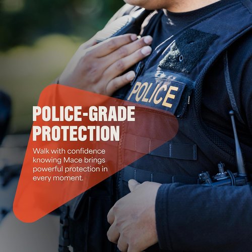 Mace Pepper Spray - Max Police Strength 3-in-1 Formula with Tear Gas & UV Dye | Fast Flip Top Design for Accurate Self Defense