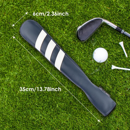 Fancyes Golf Alignment Stick Cover Golf Rod Protector Plush Inner Lining Anti Scratch Golf Indicator Rod Holder for Aiming Exercise, Blue