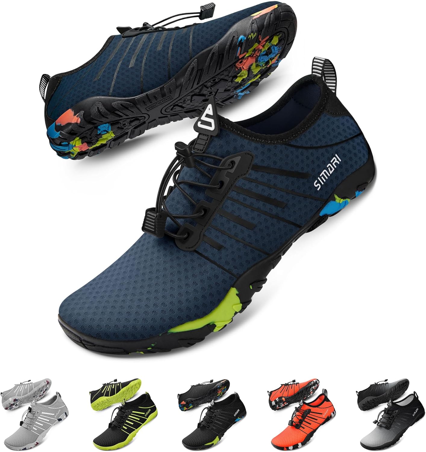 SIMARI Water Shoes - Quick-Dry Barefoot Aqua Socks for Swimming, Surfing & Beach Sports | Non-Slip Design