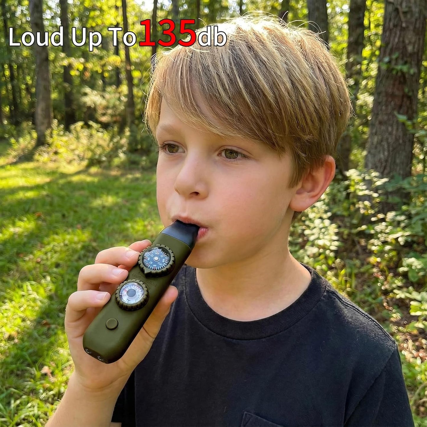 Skiennix Multifunctional Survival Whistle - Emergency Safety Gear with Compass & Thermometer | Ideal for Hiking, Camping, Boating