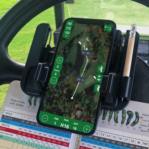 giantgrown Golf Cart Phone Holder Steering Wheel Cell Phone Mount Flip Up Club Car Golf Cart Accessories EZGO Yamaha