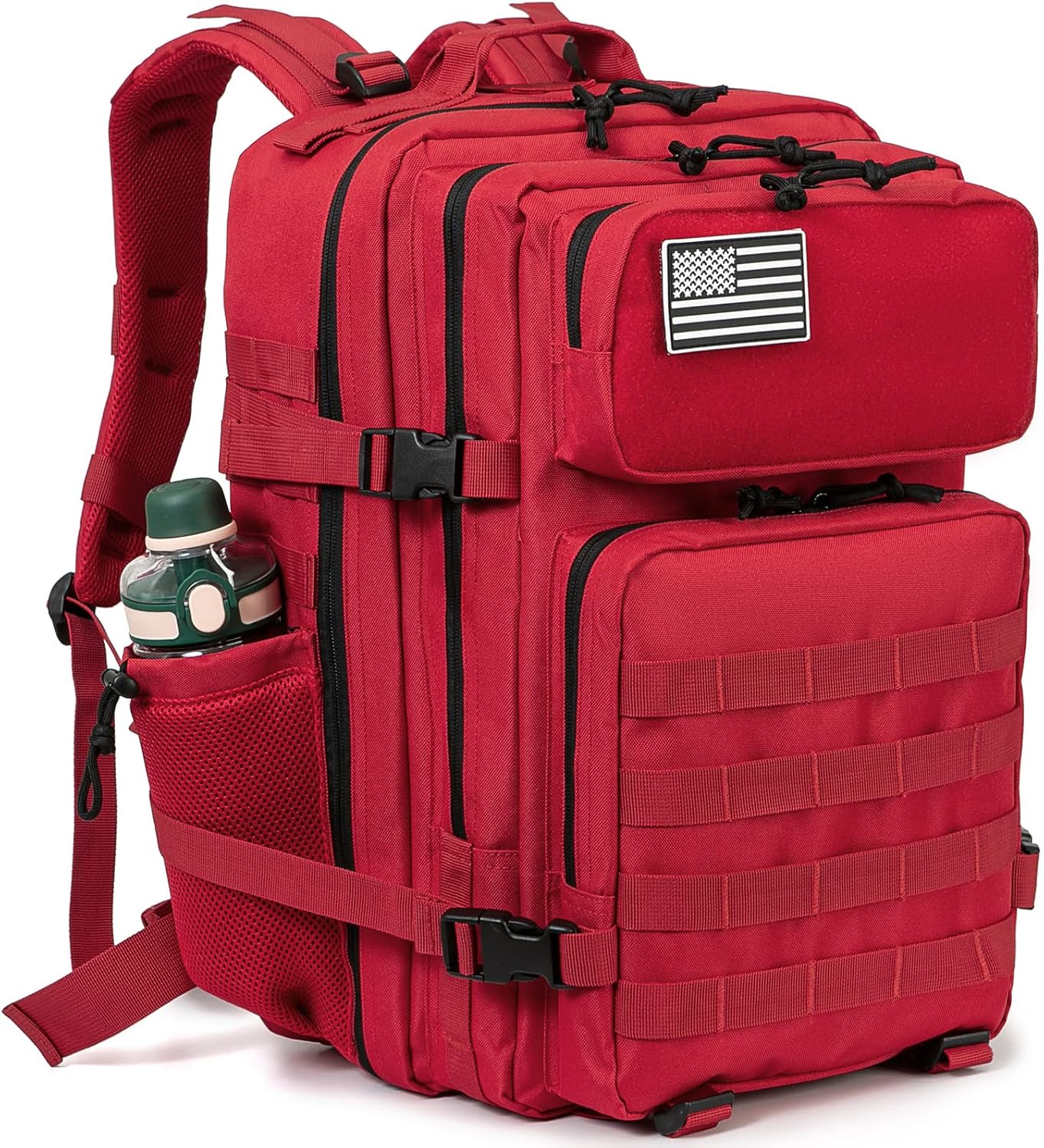 QT&QY Military Tactical Backpack - 25L/45L Molle Daypack for Men | Versatile Hiking Rucksack with Bottle Holder