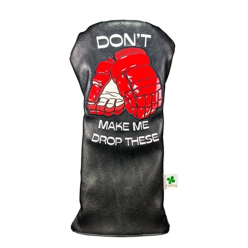 Foretra Driver Headcover | Premium Leather Golf Club Covers | Novelty Design Golf Head Covers Essential Golf Accessories for Men and Women | Universal Fit for Golfer Clubs (Driver Don't Make Me)