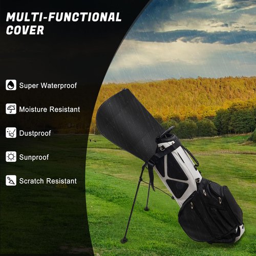 LZFAN Golf Bag Rain Cover, Golf Club Protector, Waterproof Rain and Dust Covers, Easy Access Golf Bag Rain Hood/Cover,Upgraded Honeycomb Waterproof Fabric All Weather Protection