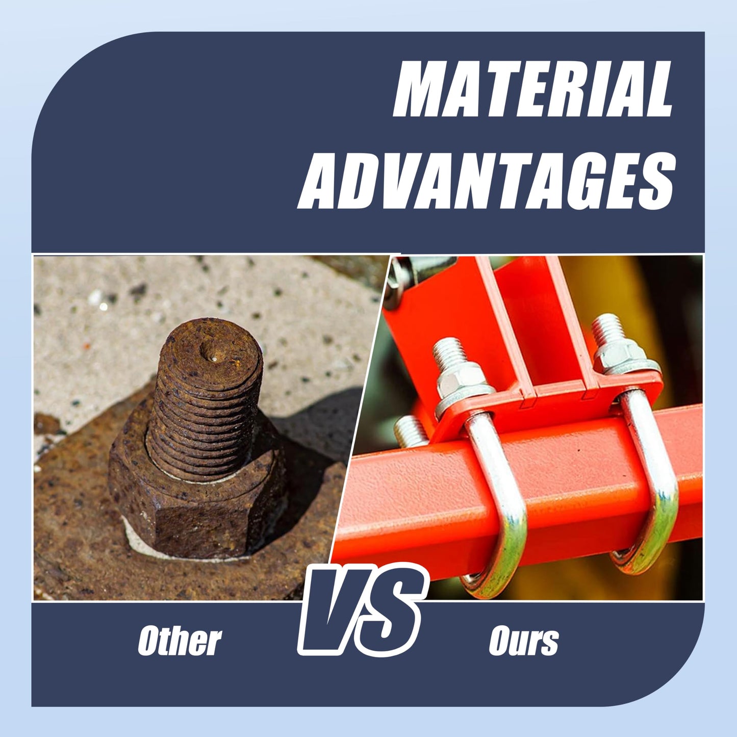 SRZTXU 4 Sets M6 U-Bolts,u-Bolts 1" (25mm) Wide,304 Stainless Steel u-Bolts,with Nuts,Bolt Plate and washers (4, M6 x 25mm x 70mm)