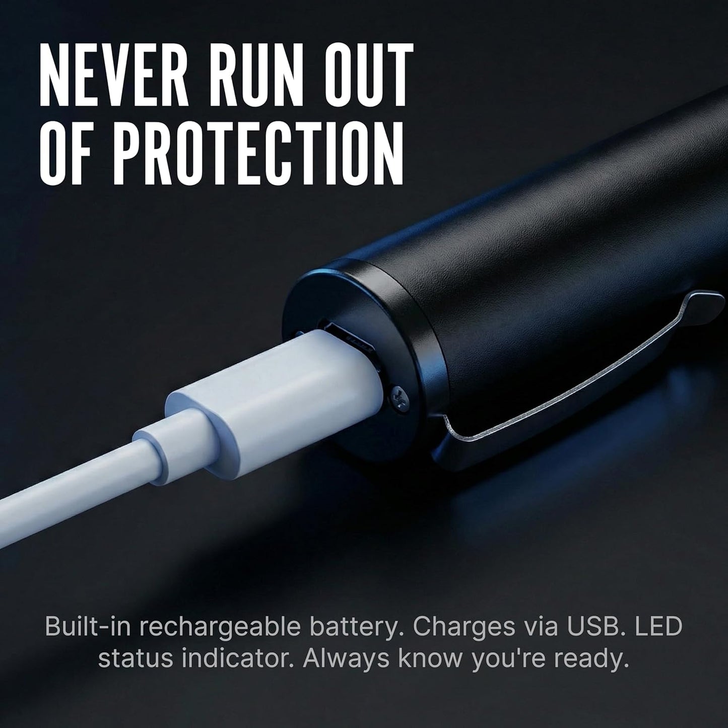 Streetwise Pain Pen Stun Gun - 25,000,000 Volts Tactical Self-Defense Tool | USB Rechargeable, Compact Design