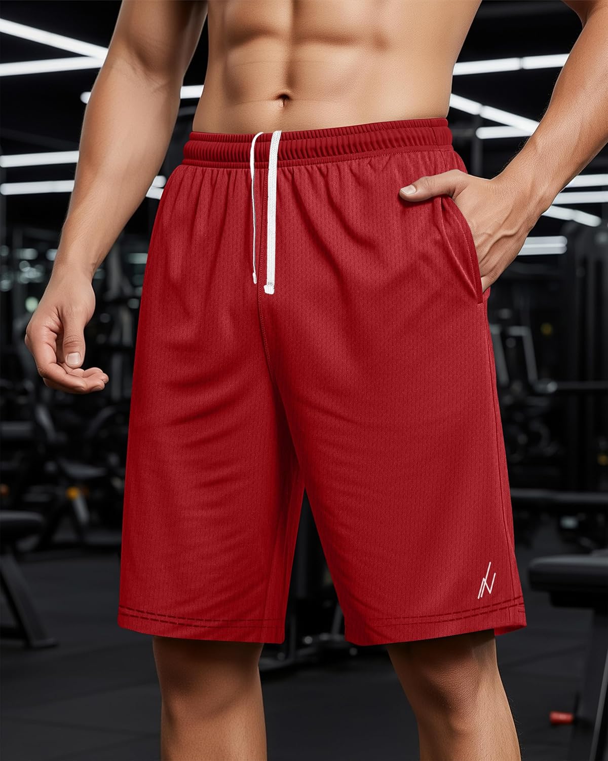 NY Threads Men's Athletic Shorts - Quick Dry Lightweight Workout Gym Shorts with Pockets | 3 Pack