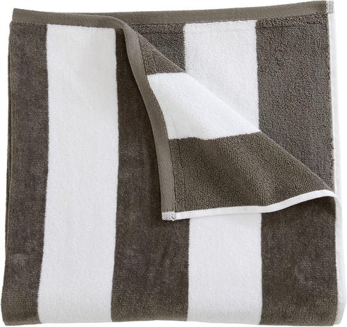 Market & Place 100% Cotton Velour Beach Towel Set - Ultra Soft, Plush & Highly Absorbent | 30" x 60" | Charcoal (4-Pack)