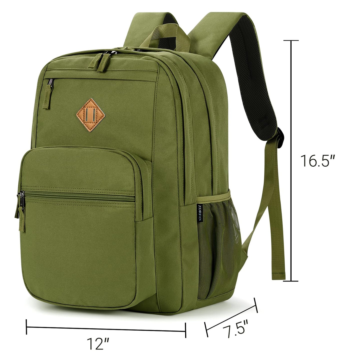 ZORFIN 26L Backpack for College, and Travel: Water Resistant Bookbag