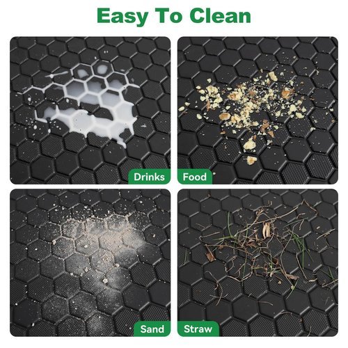 EZGO TXT Golf Cart Floor Mat, Upgrade Full Coverage Liner Mat Replacement Install Easily Thick Rubber Anti-Slip, Fit EZGO TXT (1994+), EX1 (2020), Valor, Cushman Workhorse&Express S4 Black Trim