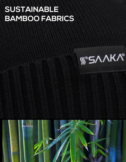 Bamboo Lightweight Beanie for Men & Women. Soft Athletic Winter Hat. Ideal Cuffed Beanie for Sports. Keeps You Warm and Comfortable (US, Alpha, One Size, Black)