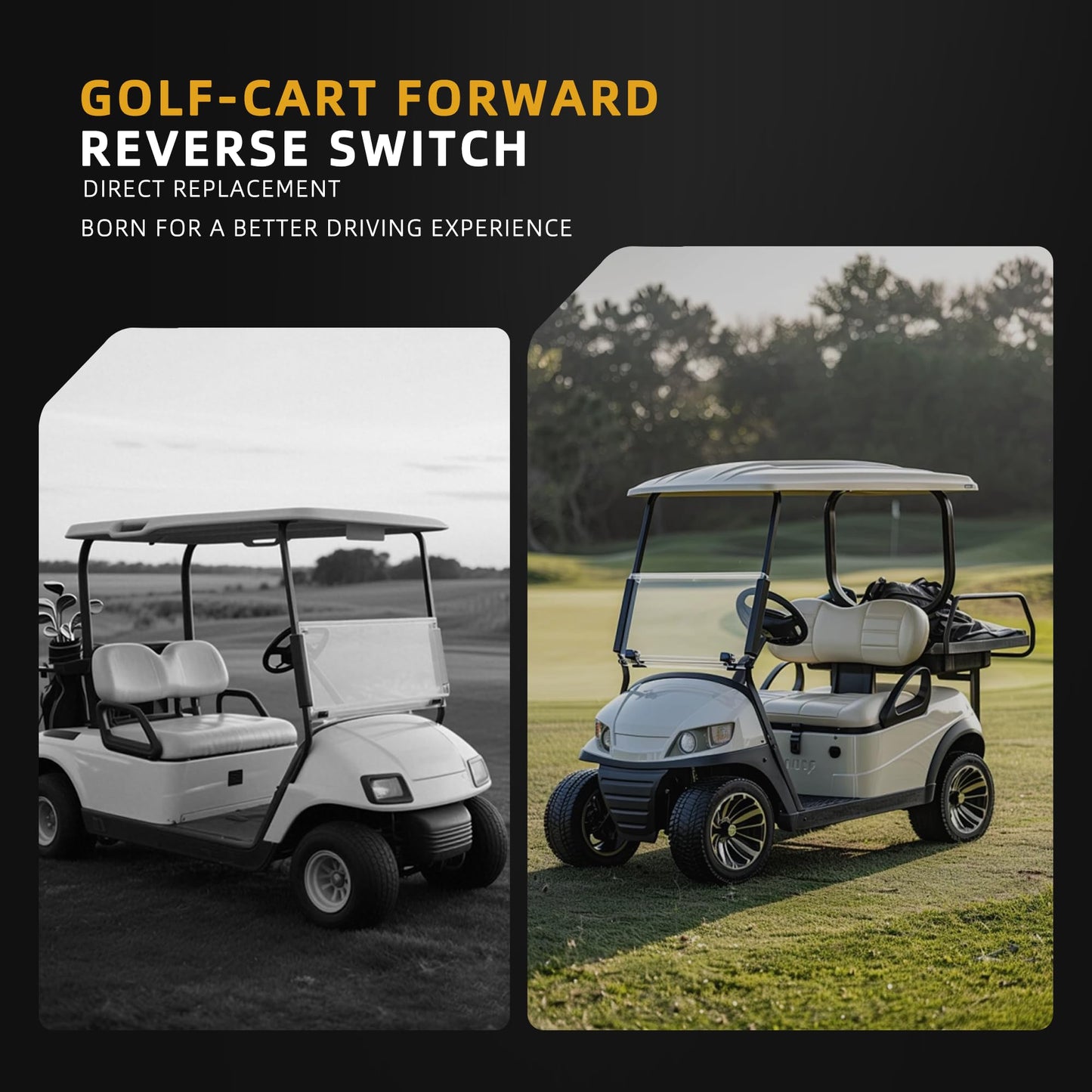 JAVOUKA Golf-Cart Forward Reverse Switch Compatible with EZGO 36v Marathon Golf-Cart 1989-1994.5 OE：25396-G2,25259-G2,21744-G1