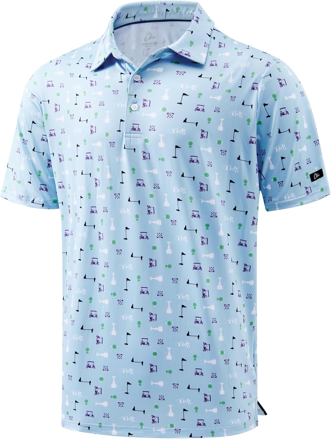 Obla Men's Golf Polo Shirt - Short Sleeve Dry Fit Performance | Moisture-Wicking Casual Design